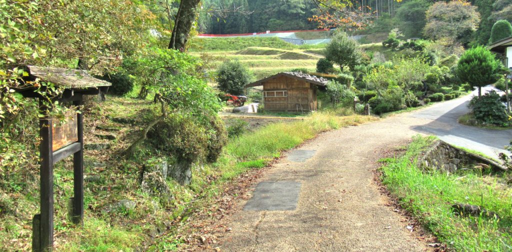 良寛碑付近の分岐点