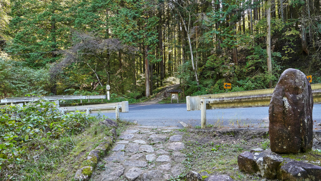 峠入口の分岐点