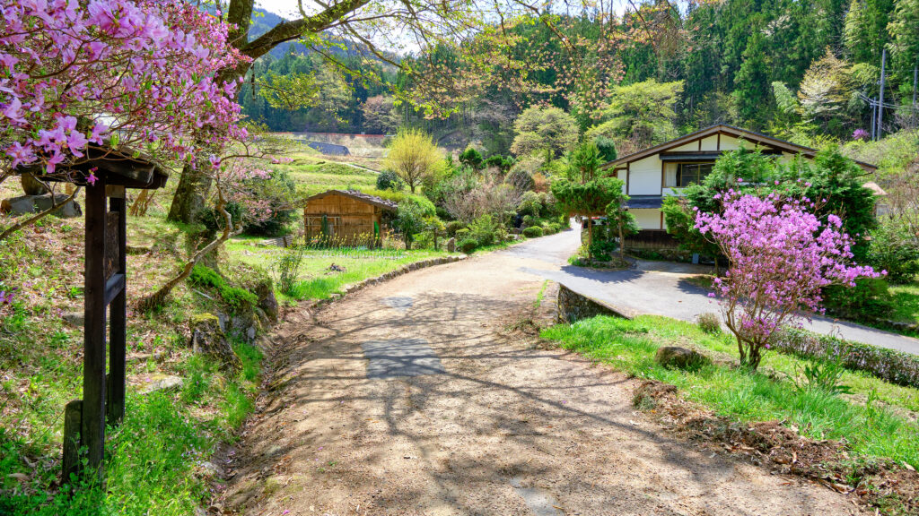 良寛碑付近の分岐点