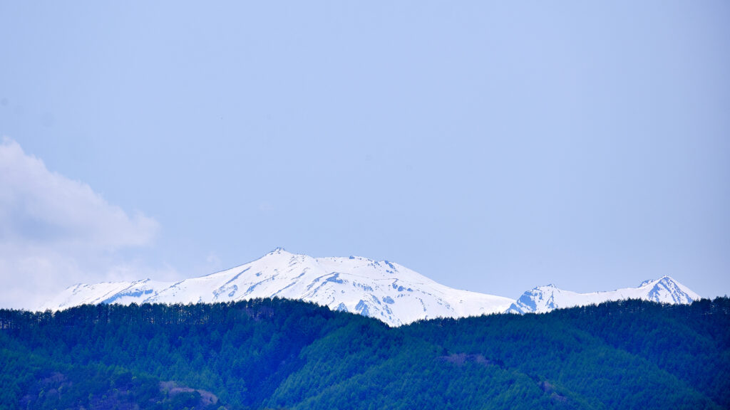 眺望所から見える御嶽山